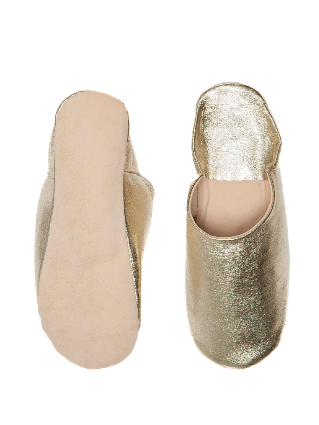 Gold Elegance - Leather Slippers by Faz