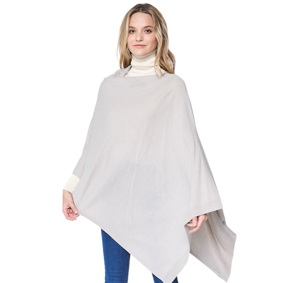 Solid Scarf Poncho by Madeline Love