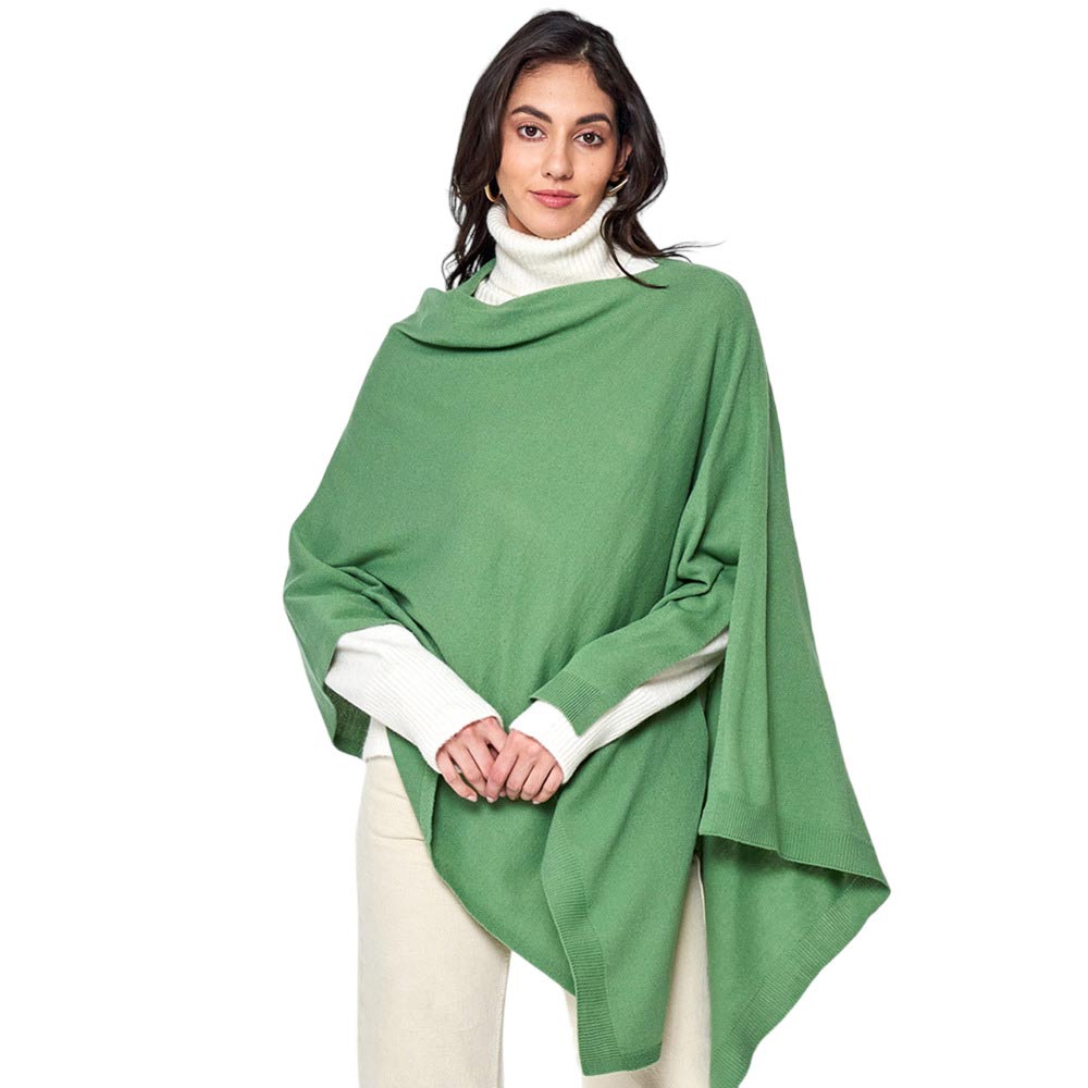 Solid Scarf Poncho by Madeline Love