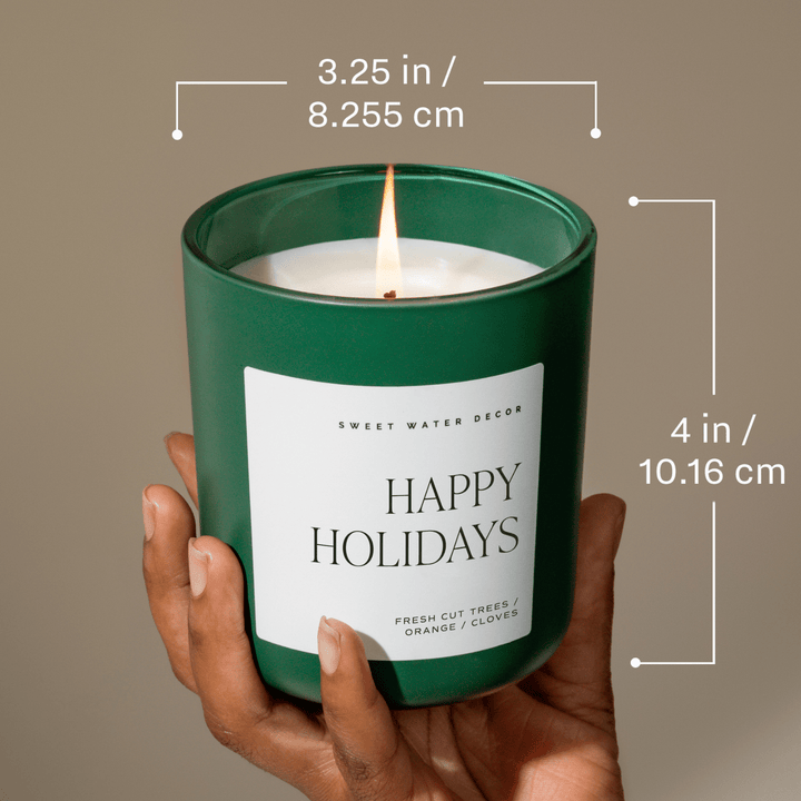 Under the Mistletoe Soy Candle - Green Matte Jar - 15 oz (Fraser Fir)