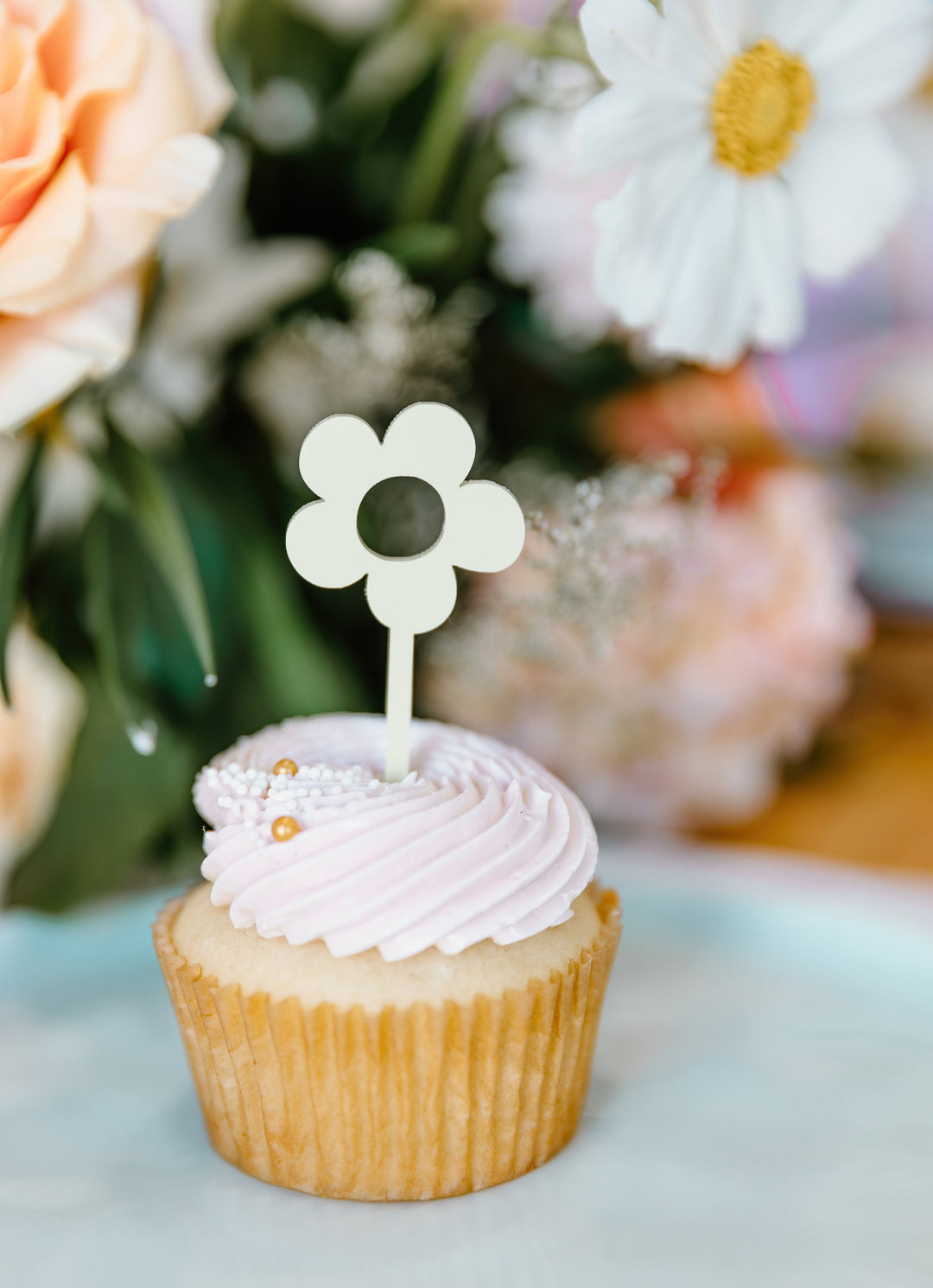 Groovy Retro Acrylic Cupcake Toppers, Set of 12