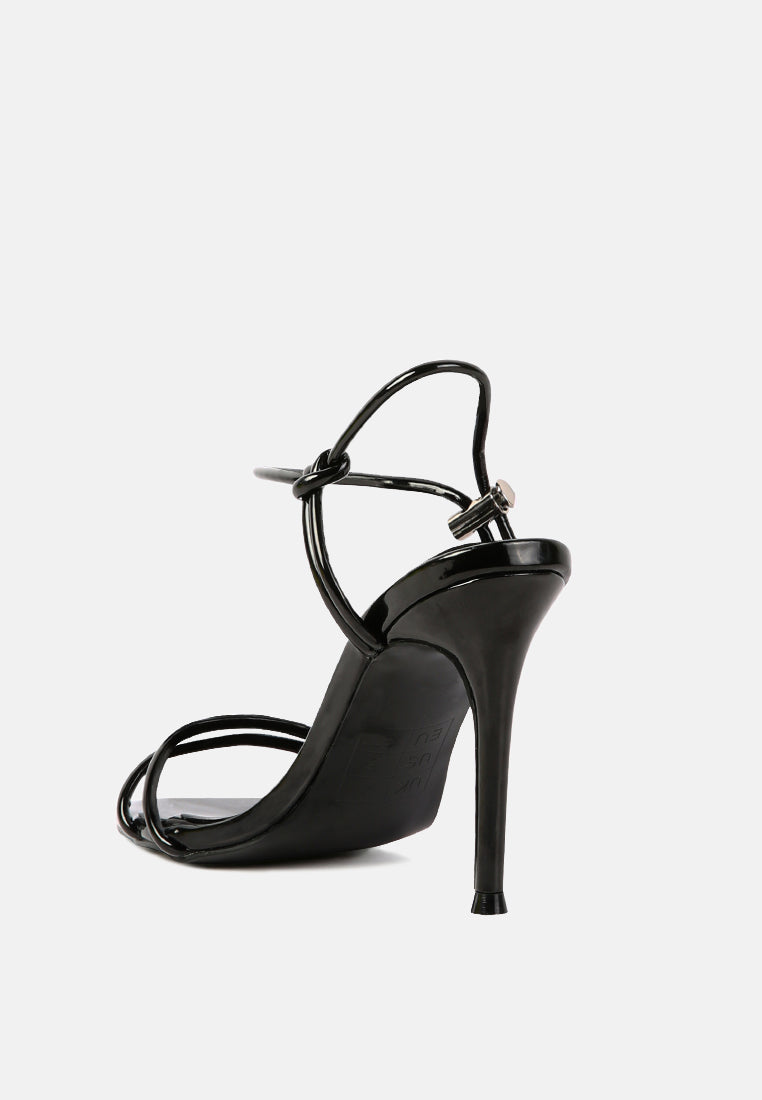 high porch drawstring band stiletto sandals by London Rag