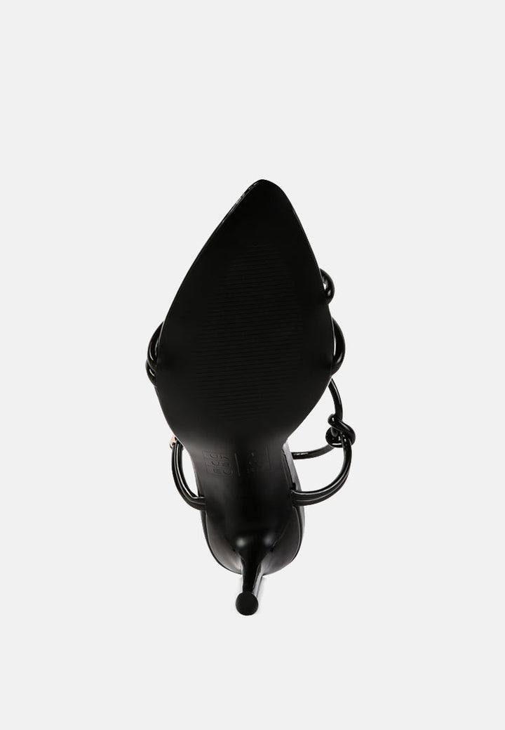 high porch drawstring band stiletto sandals by London Rag