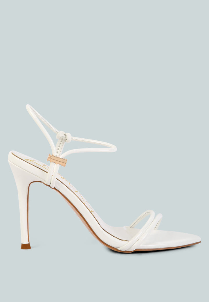 high porch drawstring band stiletto sandals by London Rag