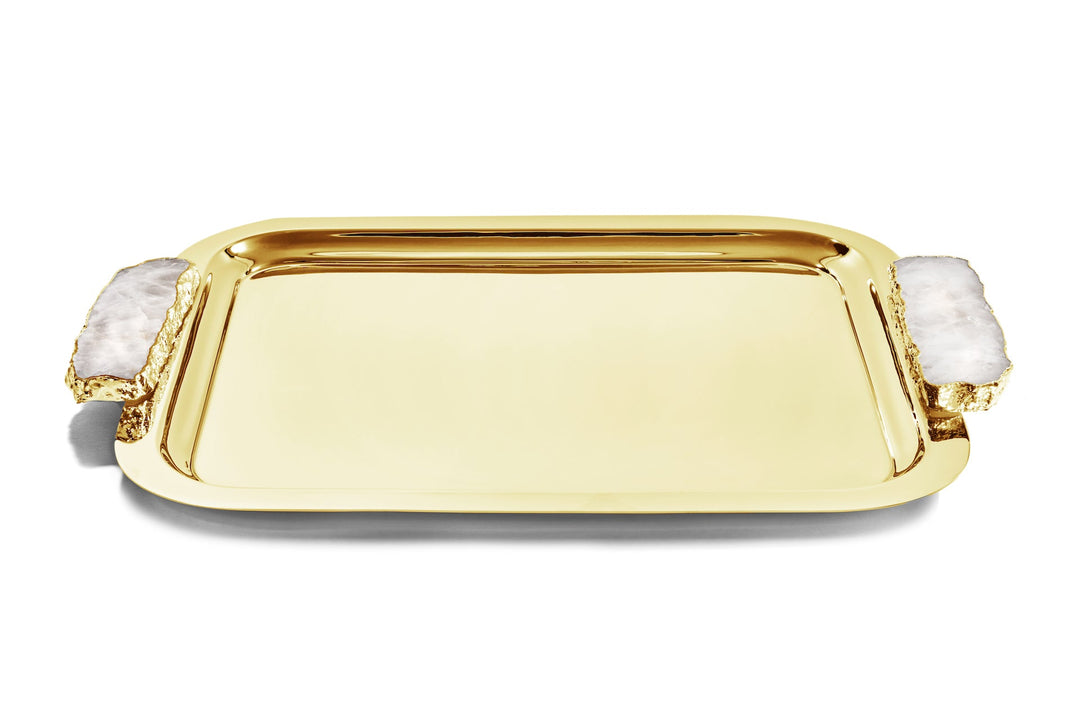 Hospitality Tray, gold & Crystal by ANNA New York
