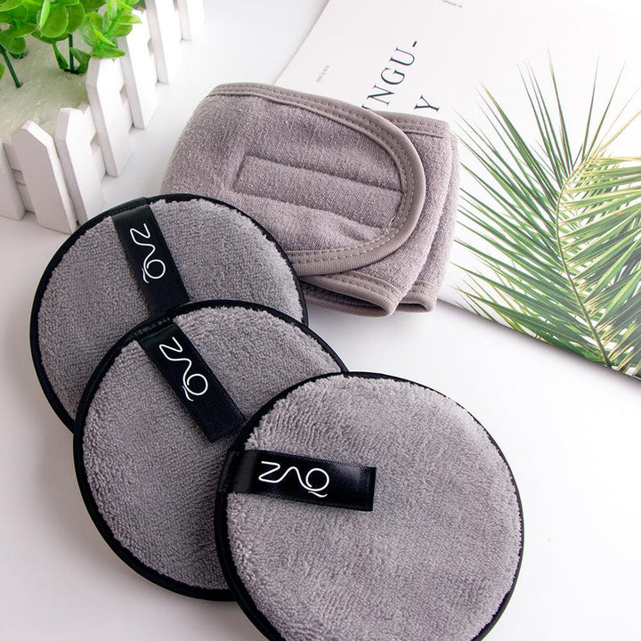 ZAQ Reusable Makeup Remover Pads 4pack with Spa facial Headband by ZAQ Skin & Body