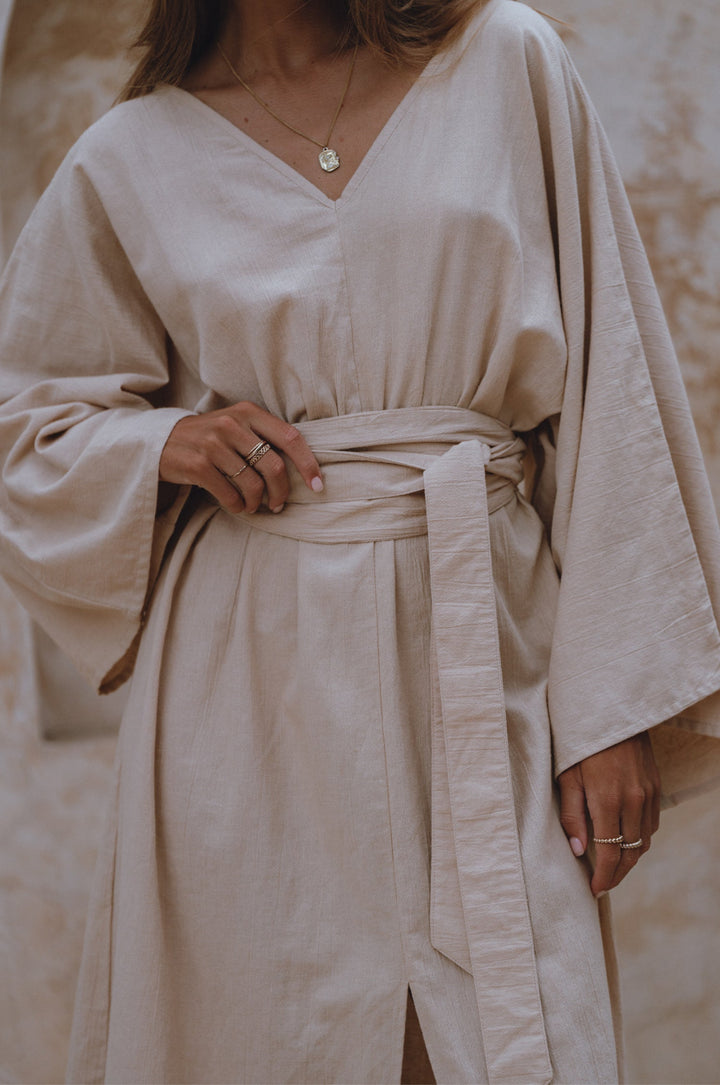 Hana Linen Kimono Dress by Bali Lane