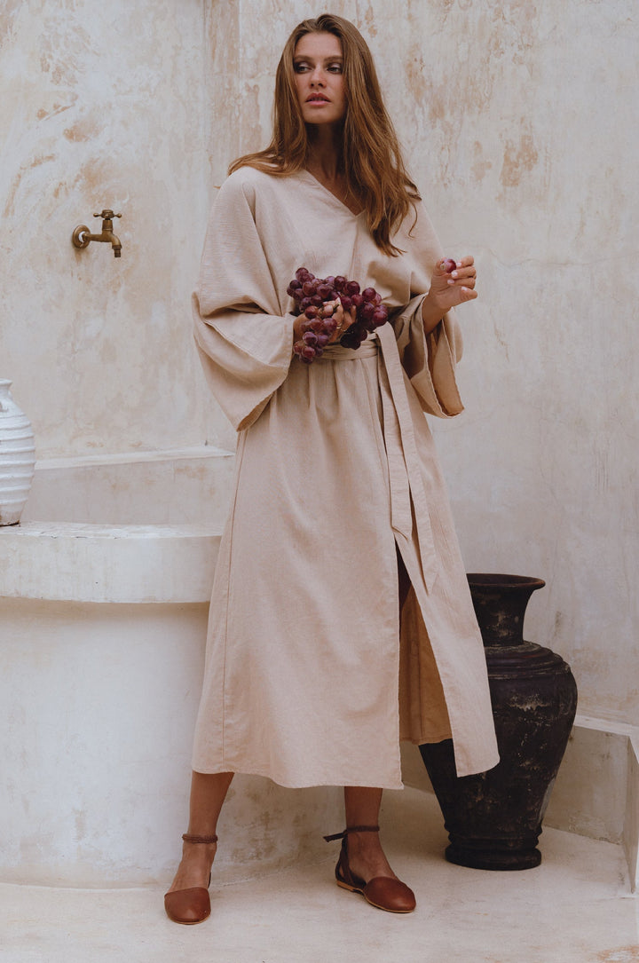Hana Linen Kimono Dress by Bali Lane