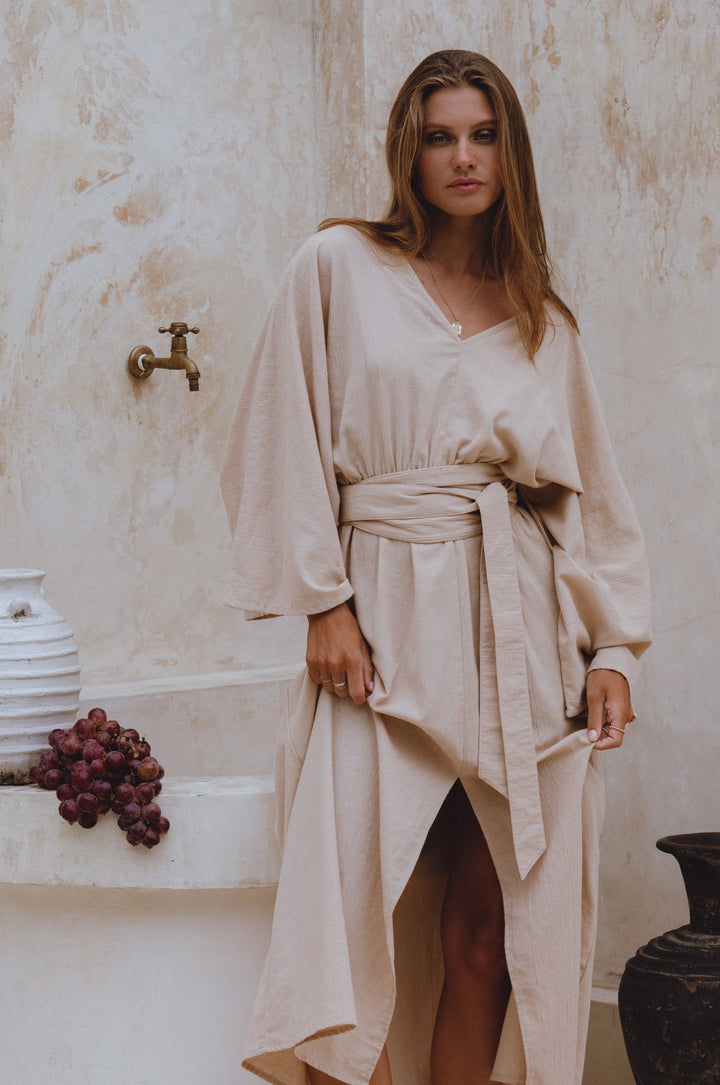 Hana Linen Kimono Dress by Bali Lane