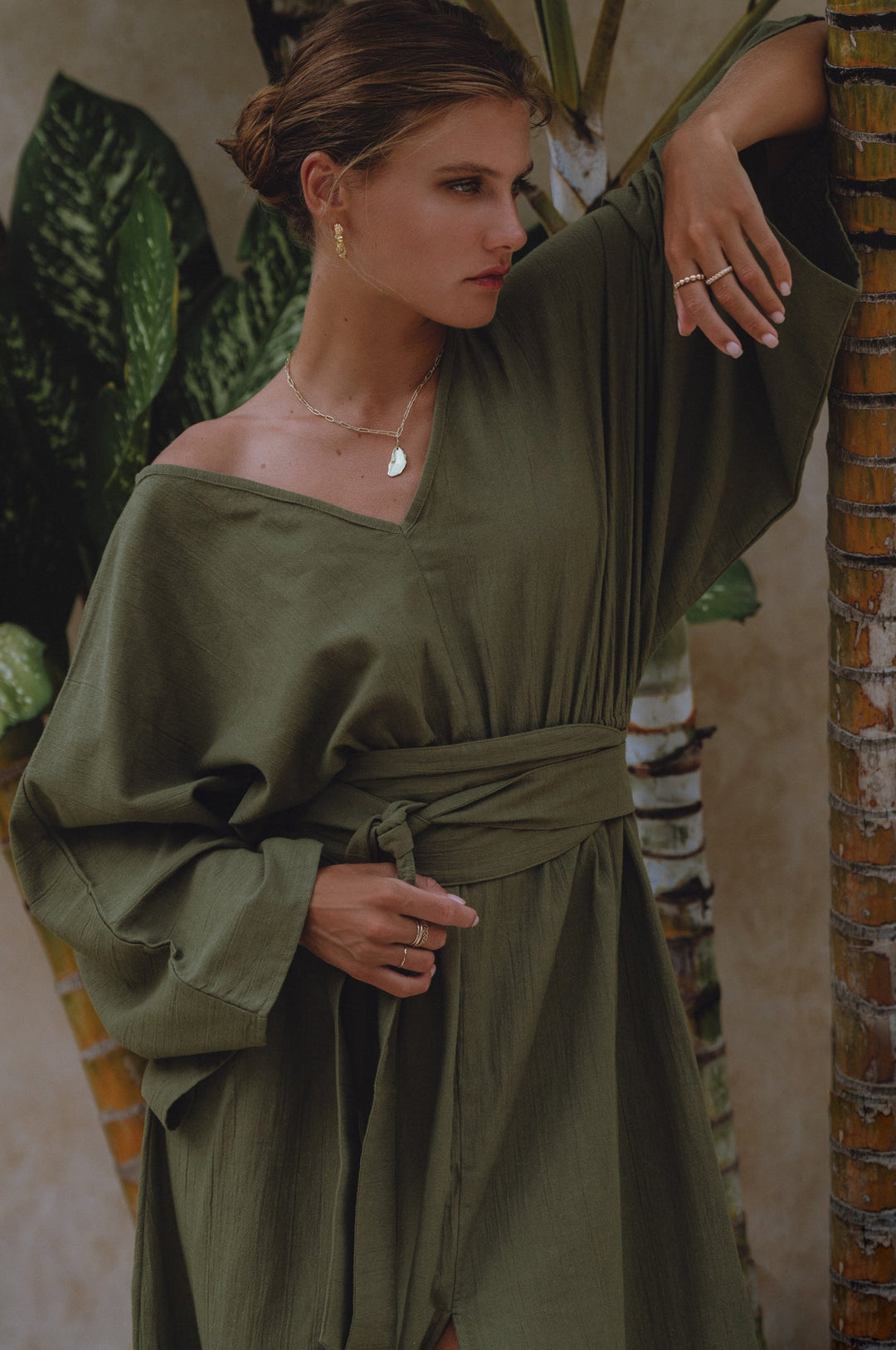 Hana Linen Kimono Dress by Bali Lane