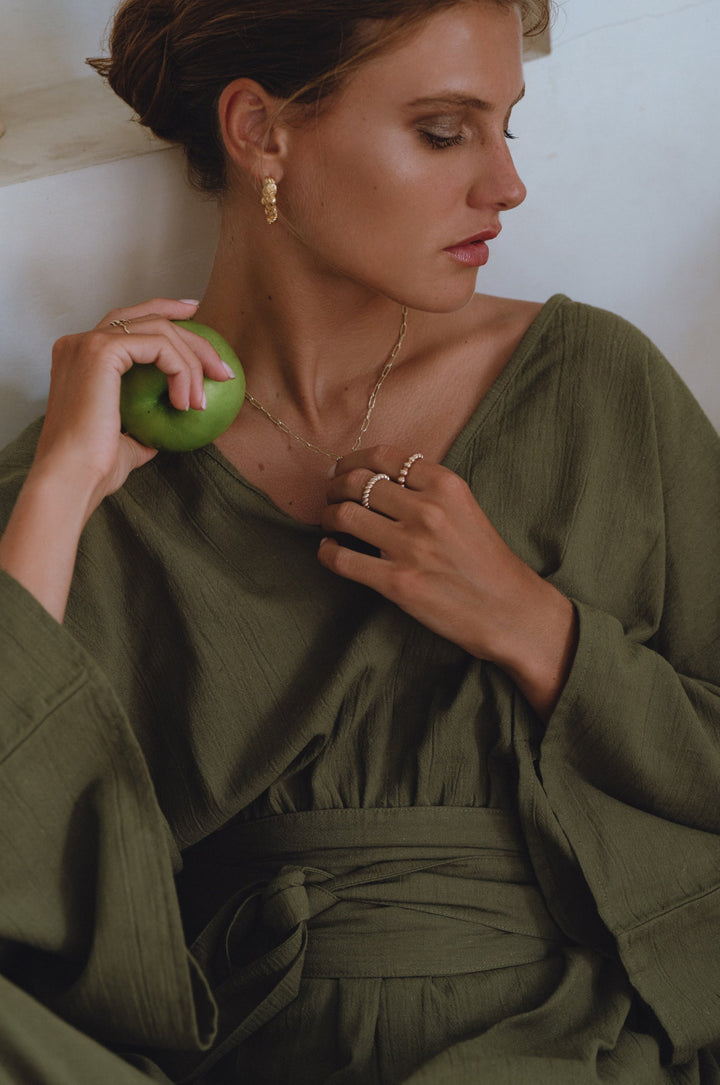 Hana Linen Kimono Dress by Bali Lane