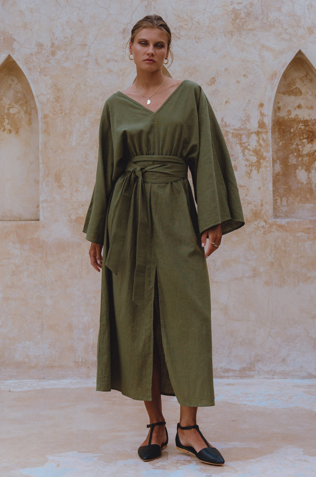 Hana Linen Kimono Dress by Bali Lane