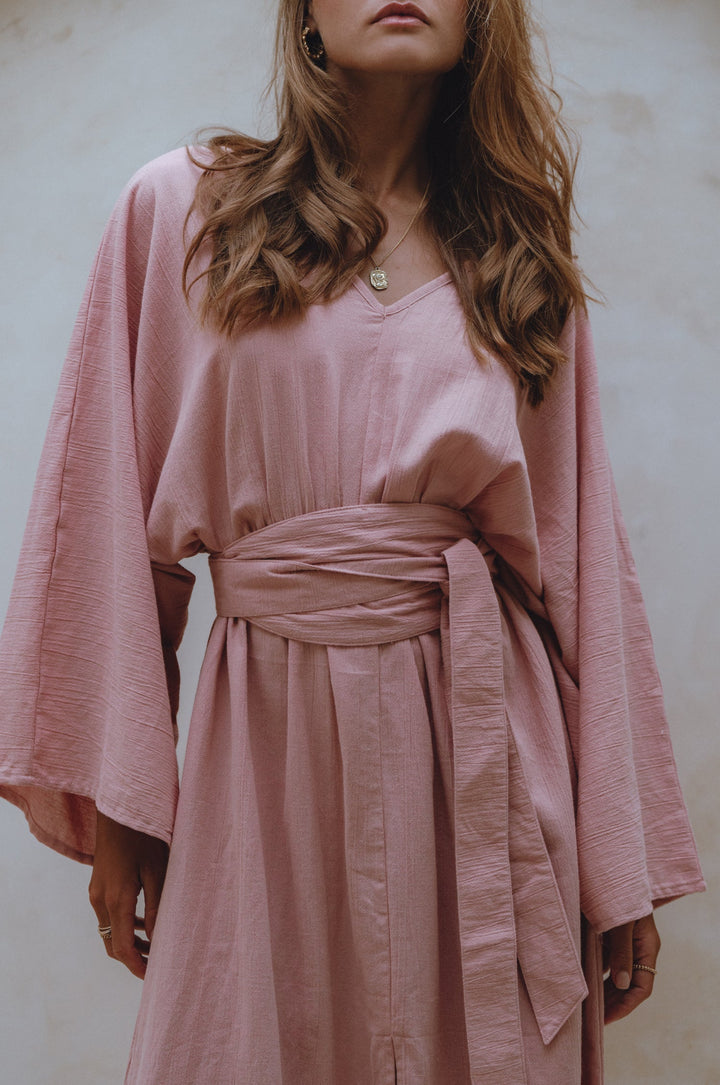 Hana Linen Kimono Dress by Bali Lane
