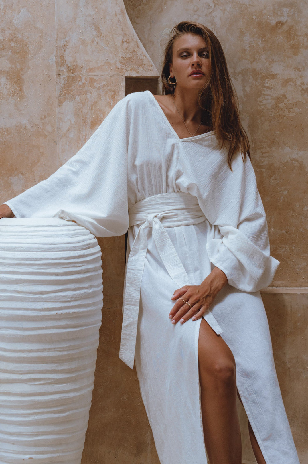 Hana Linen Kimono Dress by Bali Lane