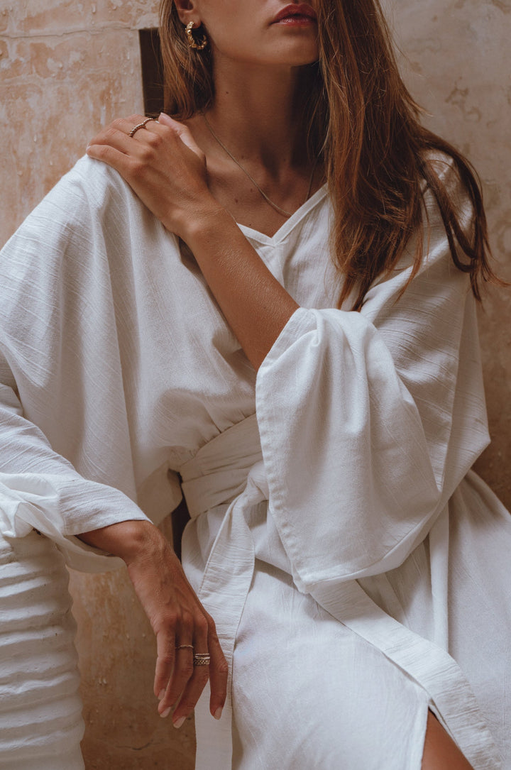 Hana Linen Kimono Dress by Bali Lane