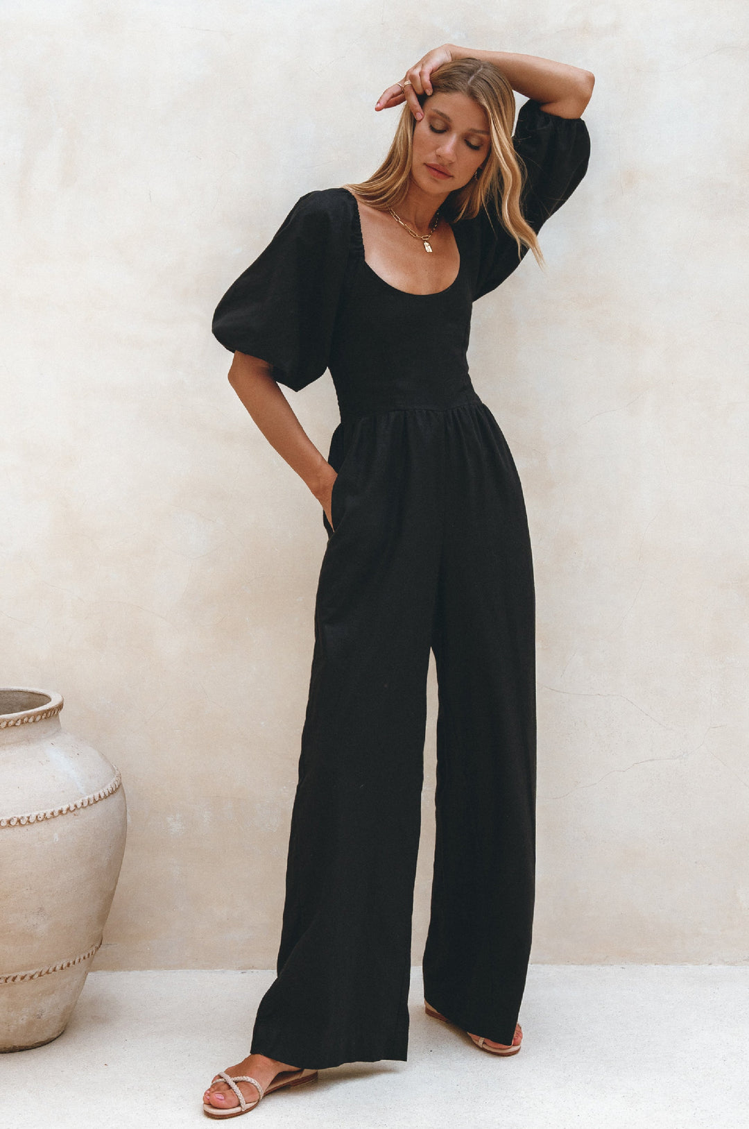Heaven Bay Linen Jumpsuit by Bali ELF