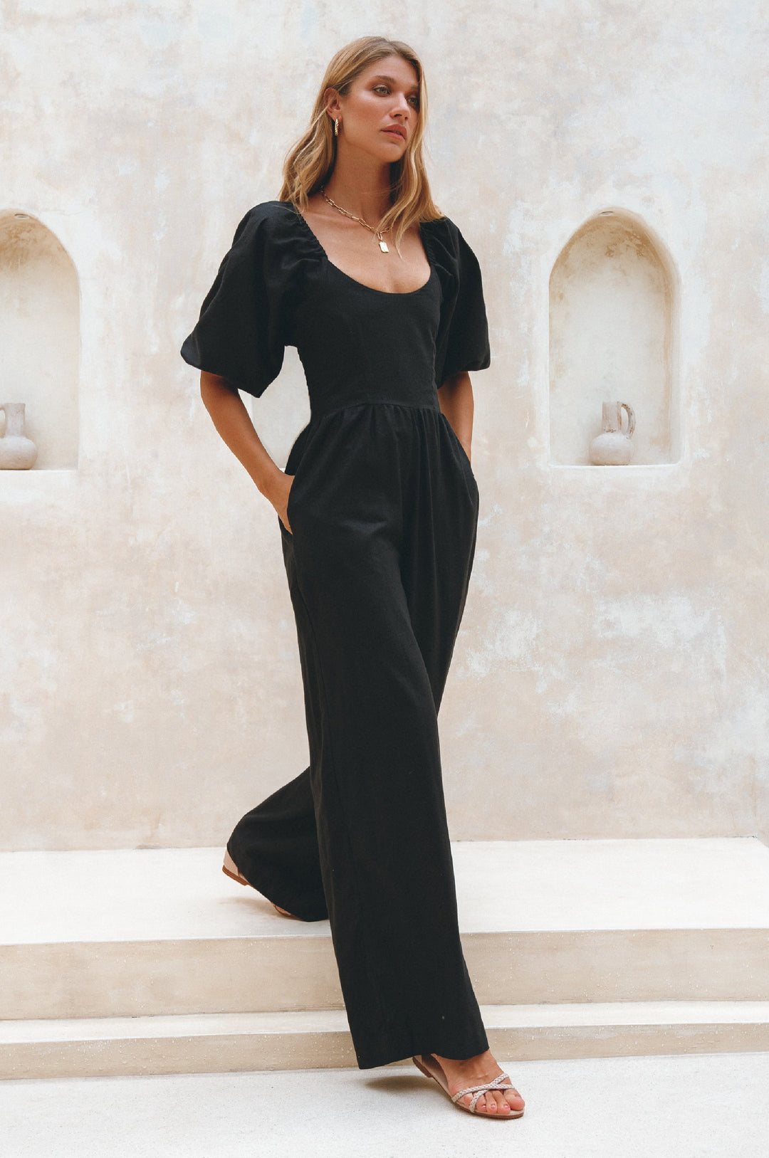 Heaven Bay Linen Jumpsuit by Bali ELF