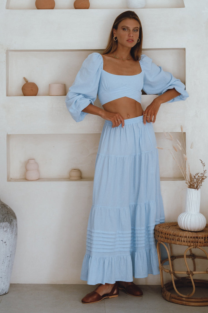 Helsa Long Sleeve Linen Top by Bali Lane