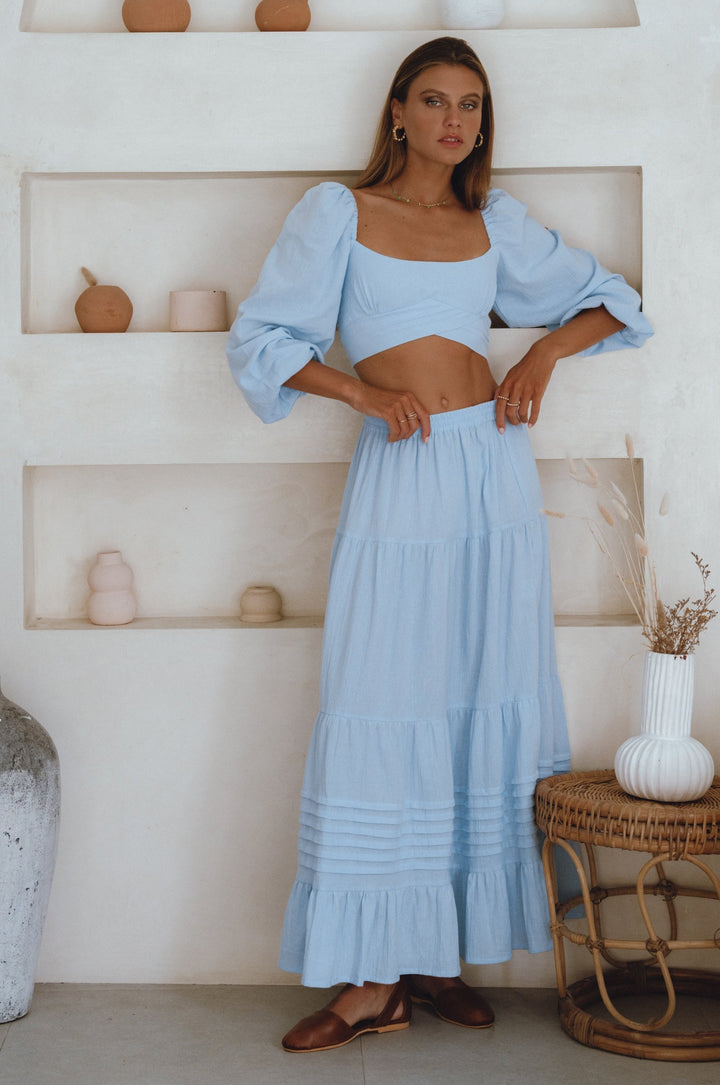 Helsa Long Sleeve Linen Top by Bali Lane