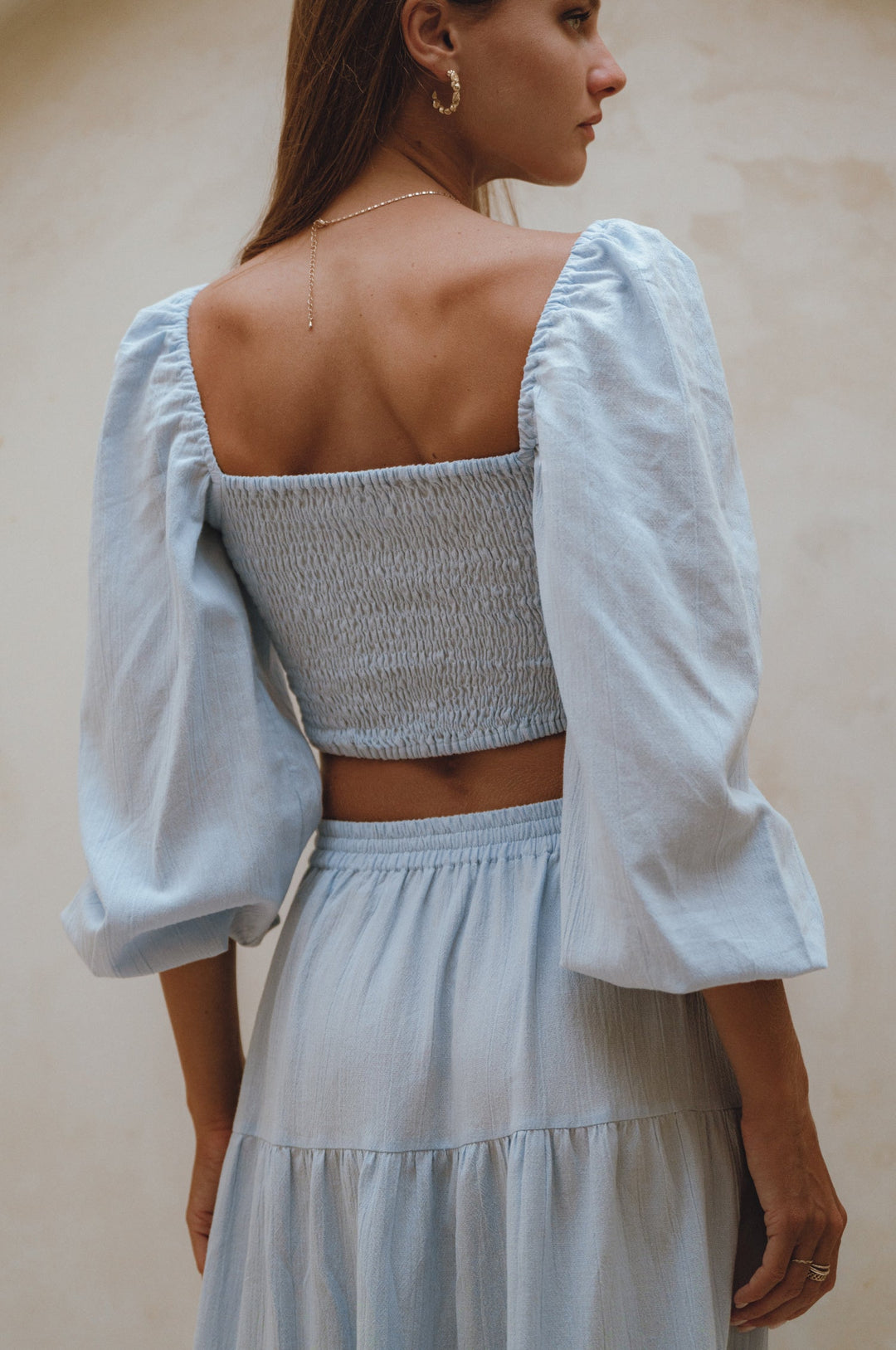 Helsa Long Sleeve Linen Top by Bali Lane