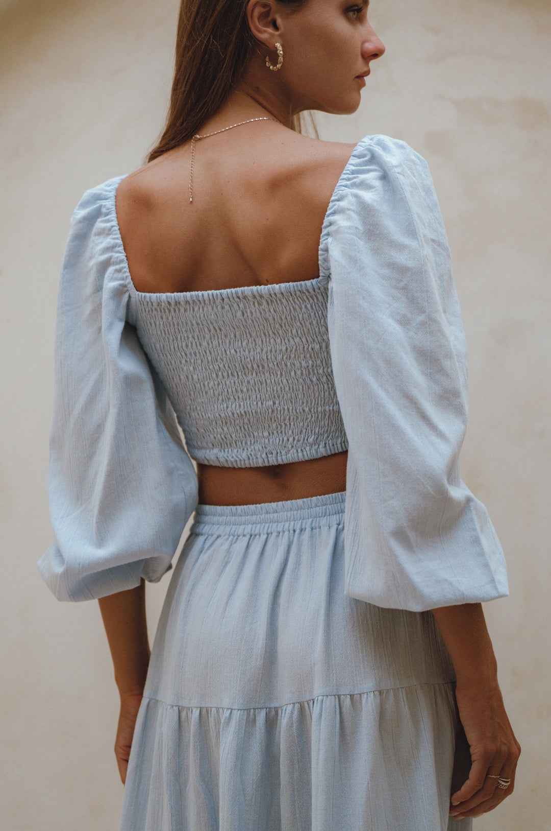 Helsa Long Sleeve Linen Top by Bali Lane