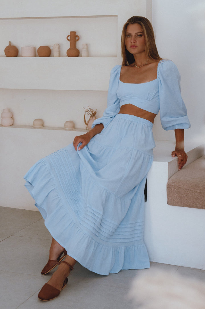 Helsa Long Sleeve Linen Top by Bali Lane