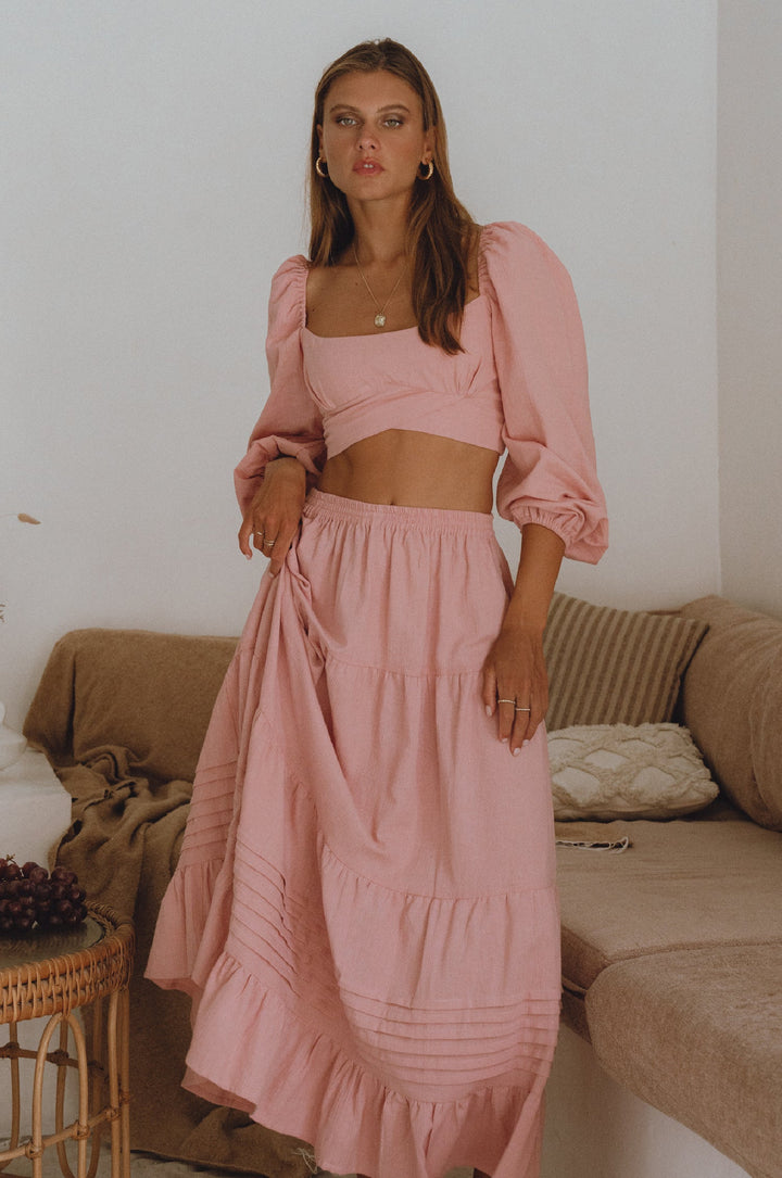 Helsa Long Sleeve Linen Top by Bali Lane