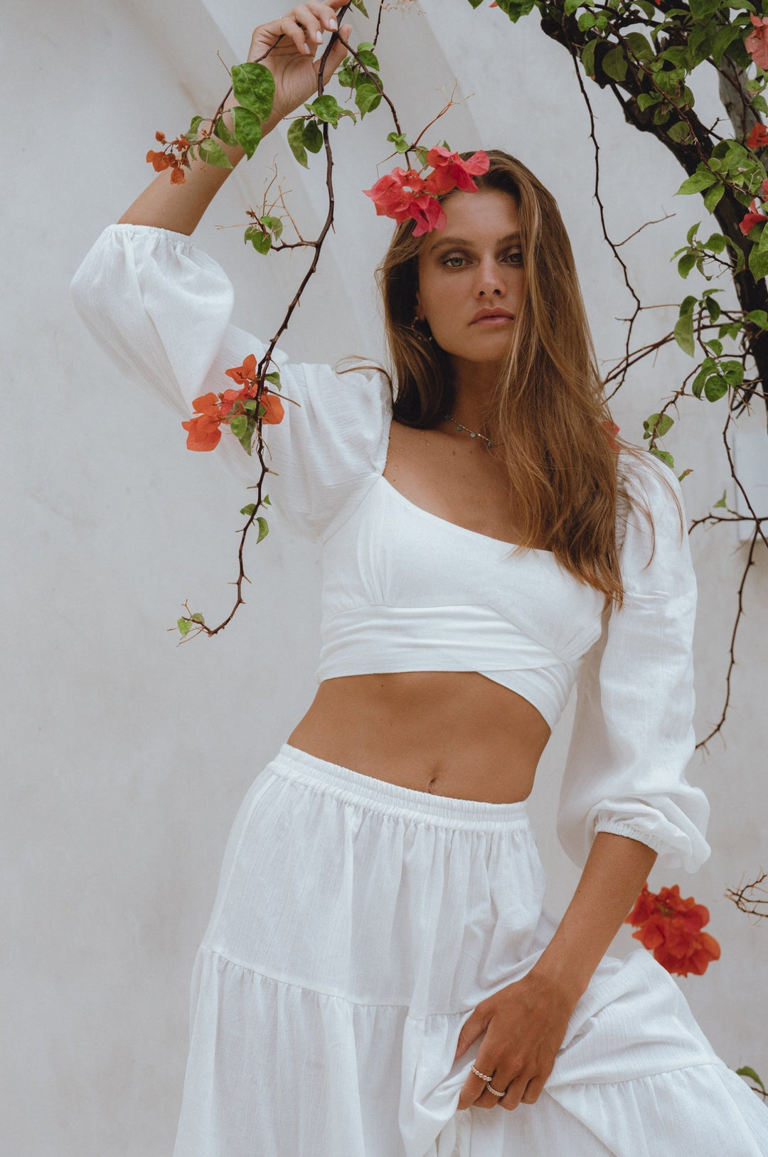 Helsa Long Sleeve Linen Top by Bali Lane