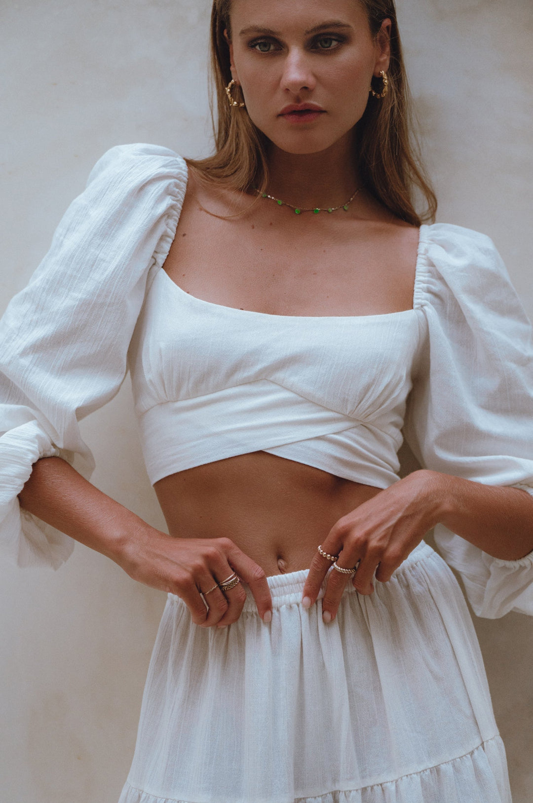 Helsa Long Sleeve Linen Top by Bali Lane