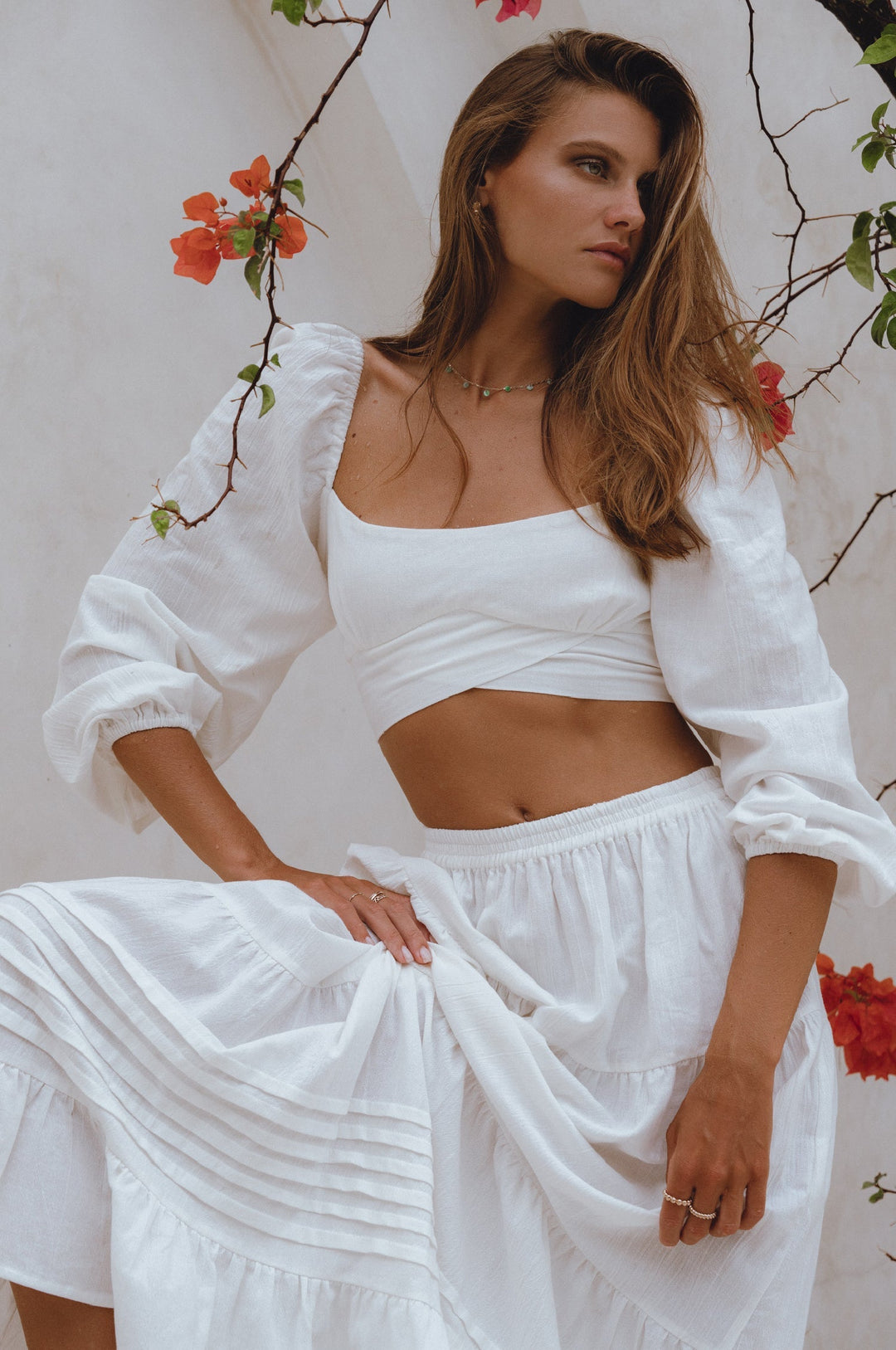 Helsa Long Sleeve Linen Top by Bali Lane