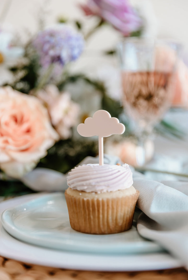 Here Comes the Sun Acrylic Cupcake Toppers, Set of 12