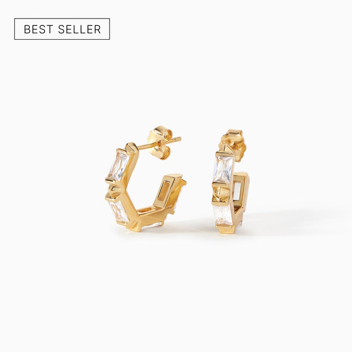 The Claire Hoop Earrings - Huggie