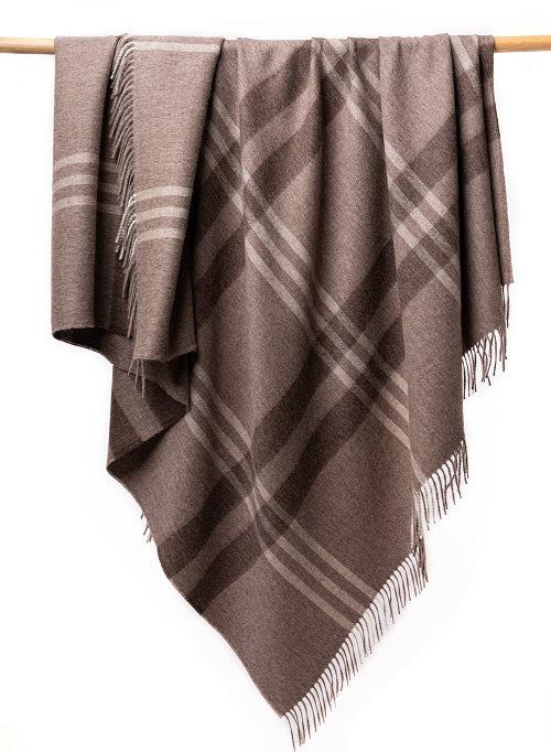 Huntsville Baby Alpaca Plaid Throw by Linen Way