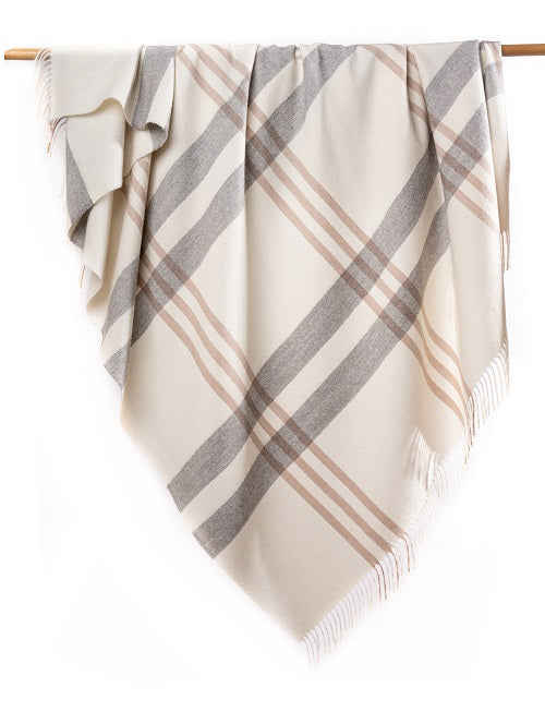 Huntsville Baby Alpaca Plaid Throw by Linen Way