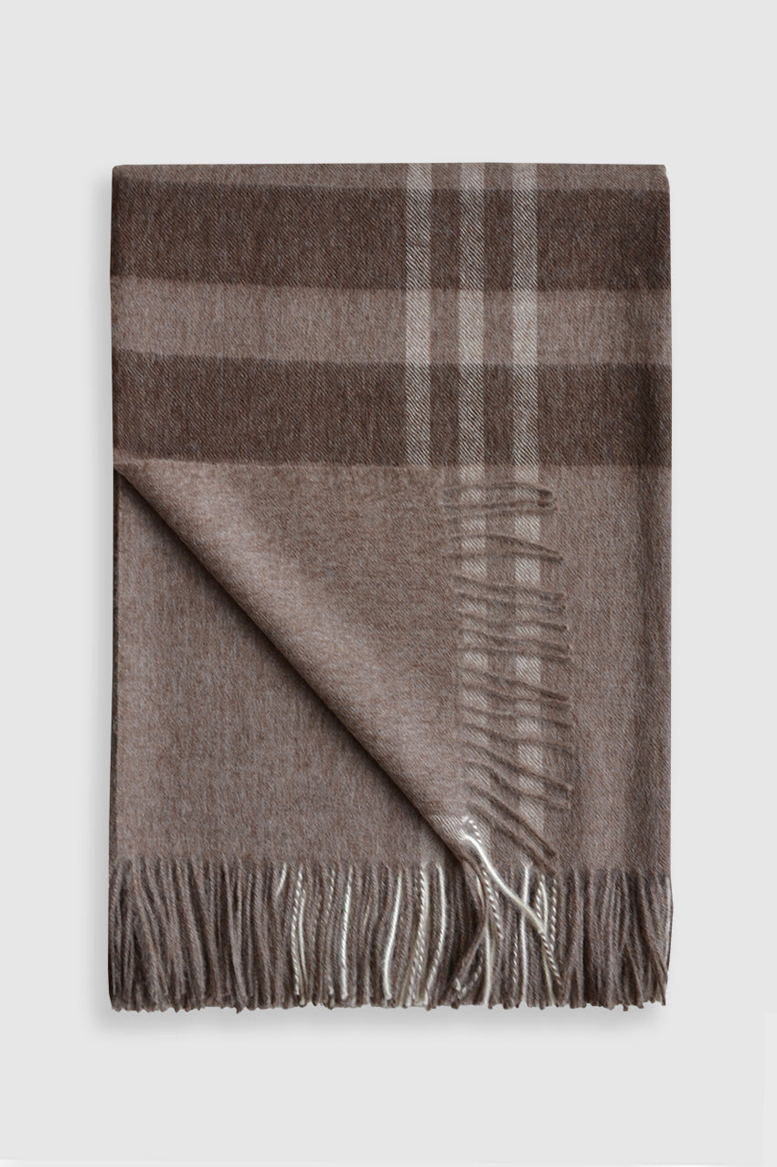 Huntsville Baby Alpaca Plaid Throw - Thumbnail 4
