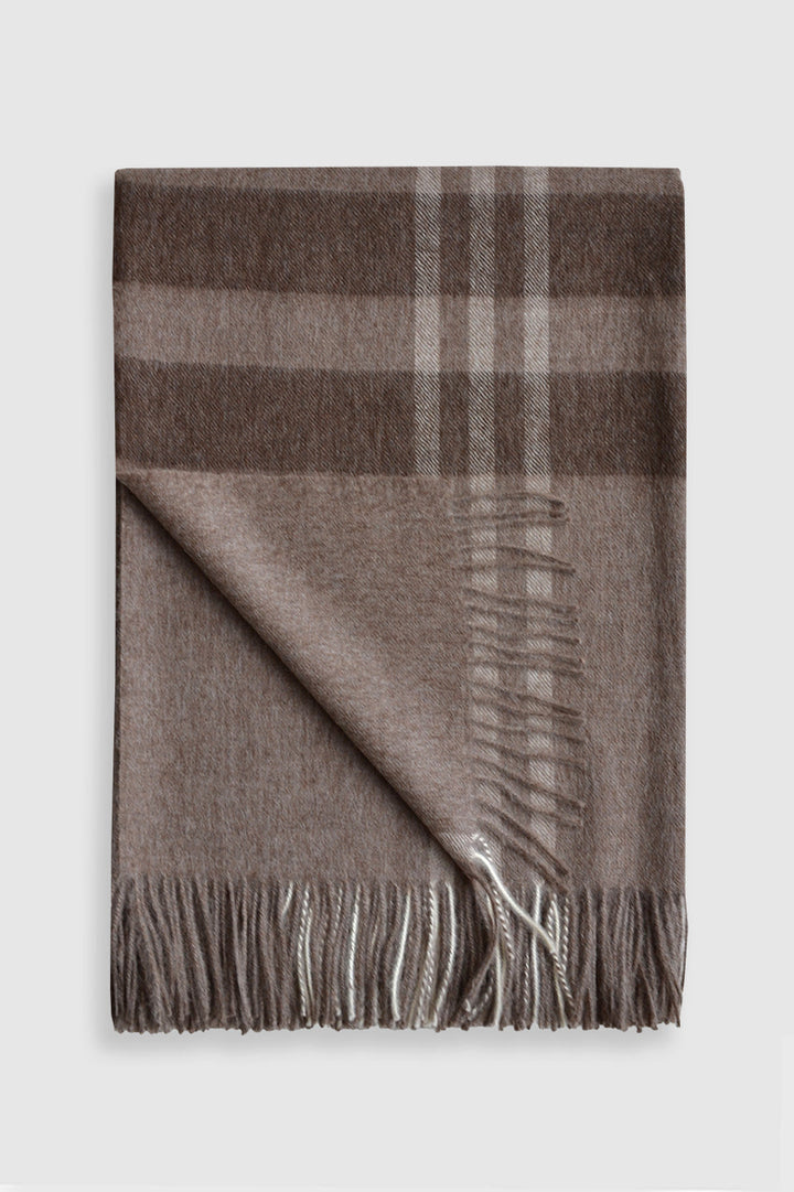 Huntsville Baby Alpaca Plaid Throw by Linen Way