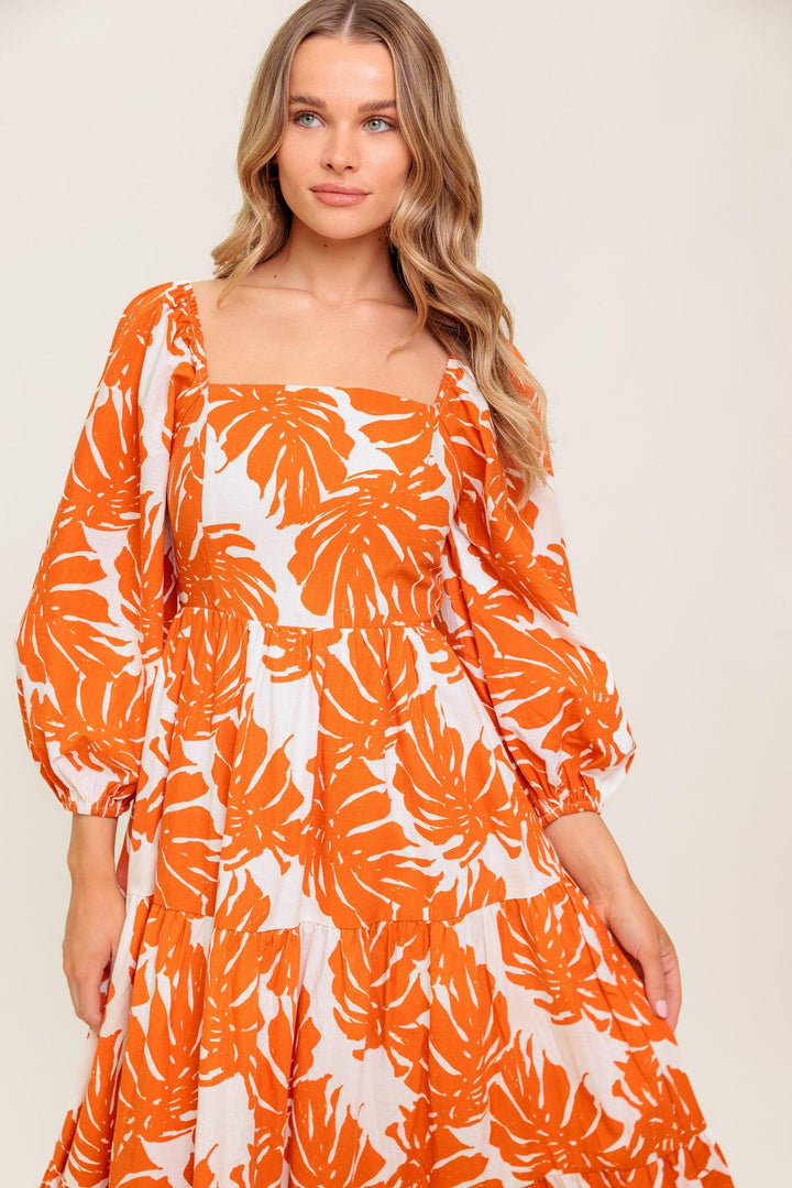 ALL THE DRAMA WOVEN MIDI DRESS