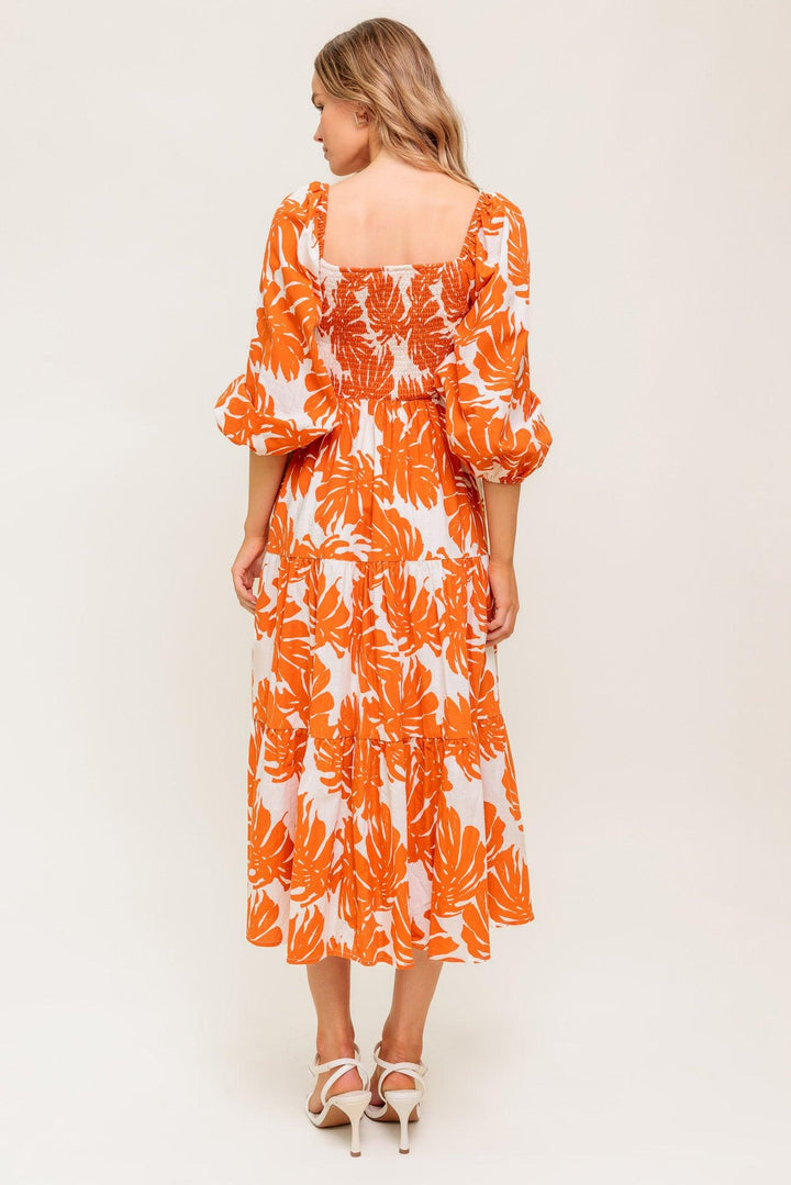 ALL THE DRAMA WOVEN MIDI DRESS