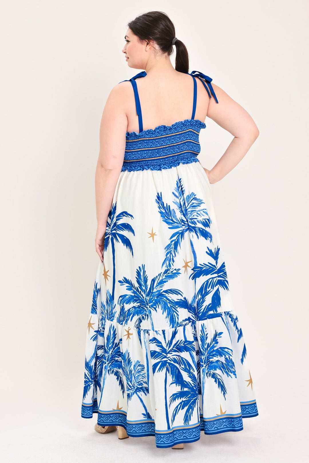 PALM ESCAPE WOVEN MAXI DRESS