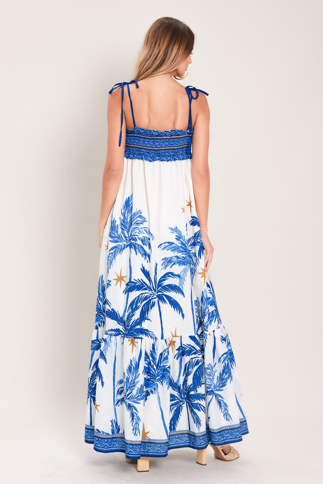 PALM ESCAPE WOVEN MAXI DRESS