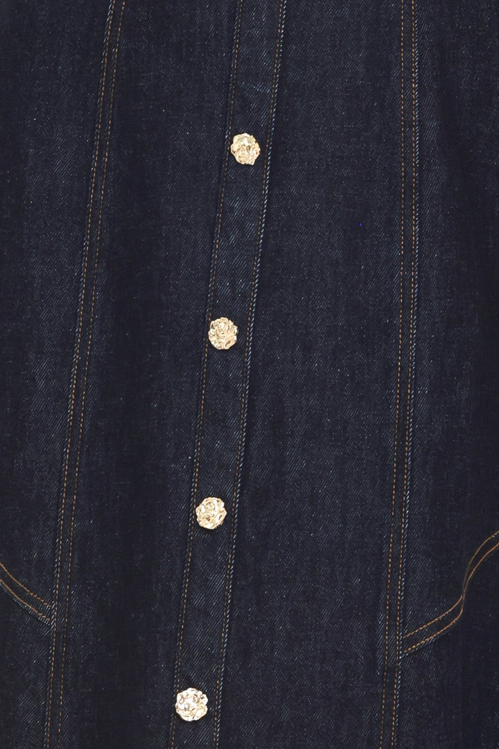 CHELSEA DENIM MIDI DRESS