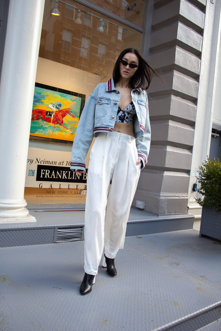 Danielle Denim Jacket with Red Lining by Le Réussi®