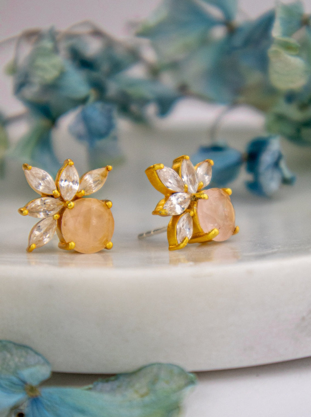 Blooming Fan Studs by Ash & Rose