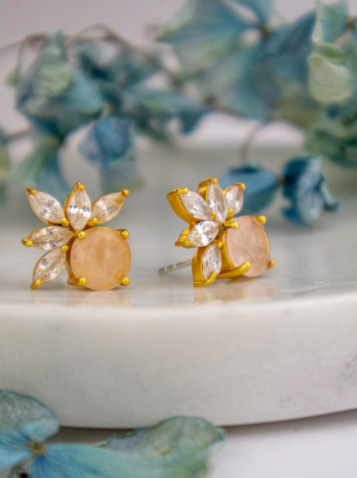 Blooming Fan Studs by Ash & Rose