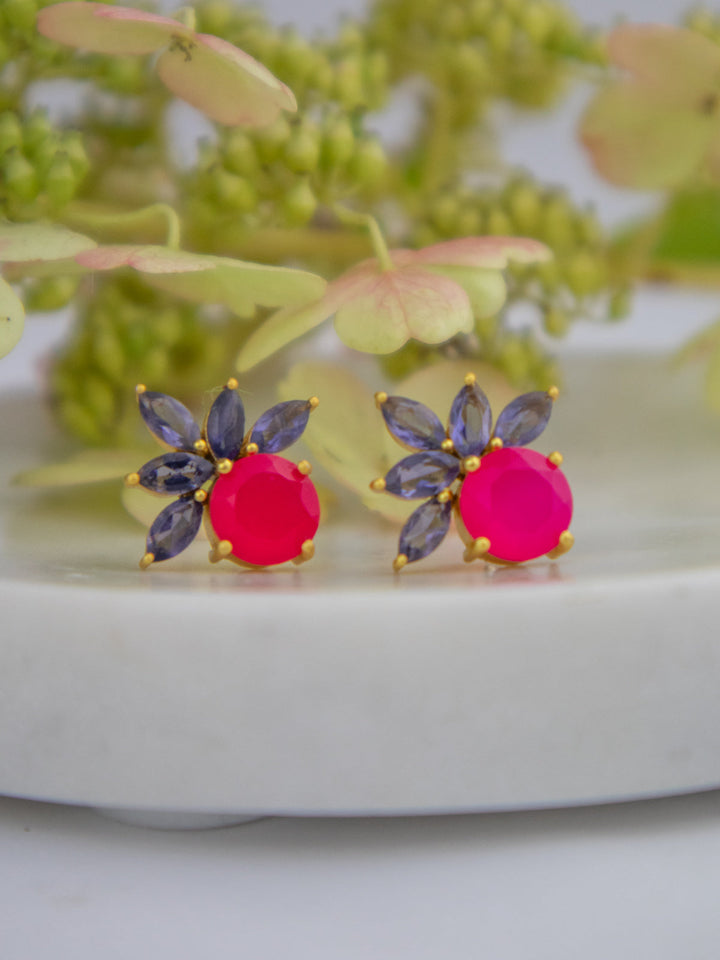 Blooming Fan Studs by Ash & Rose