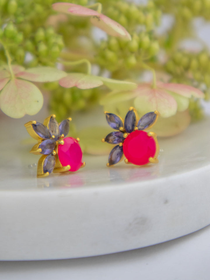 Blooming Fan Studs by Ash & Rose