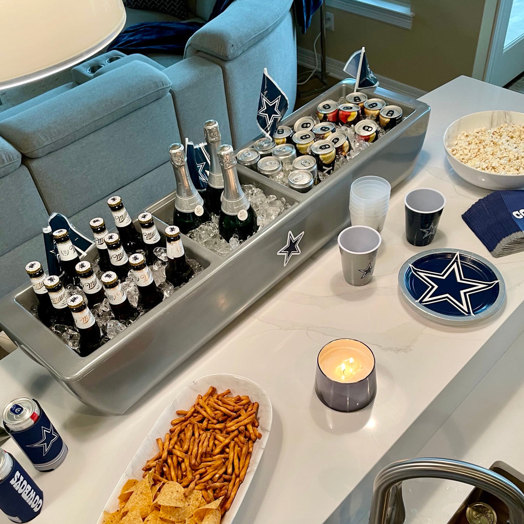 REVO Party Barge Cooler Metallic Gray Insulated Beverage Tub