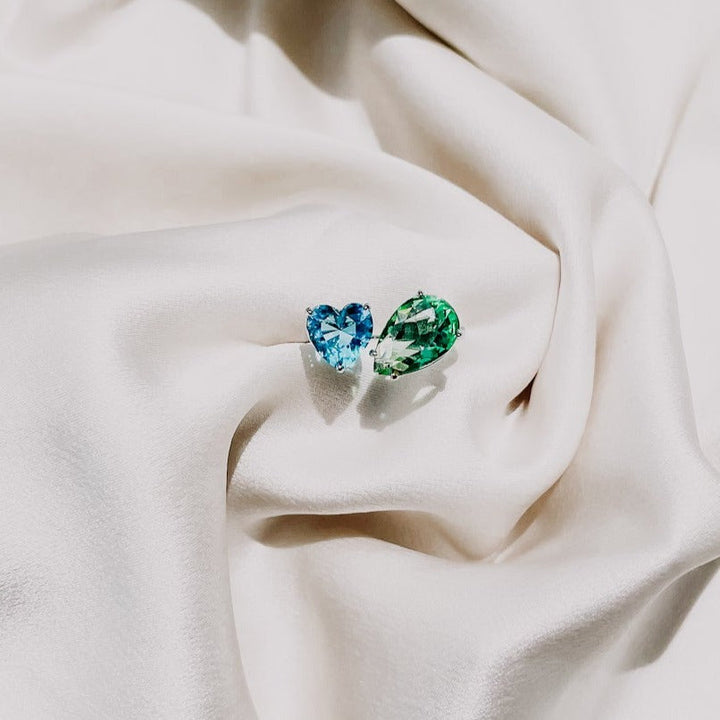 Love Like This Heart Ring (Sky Blue Platinum)