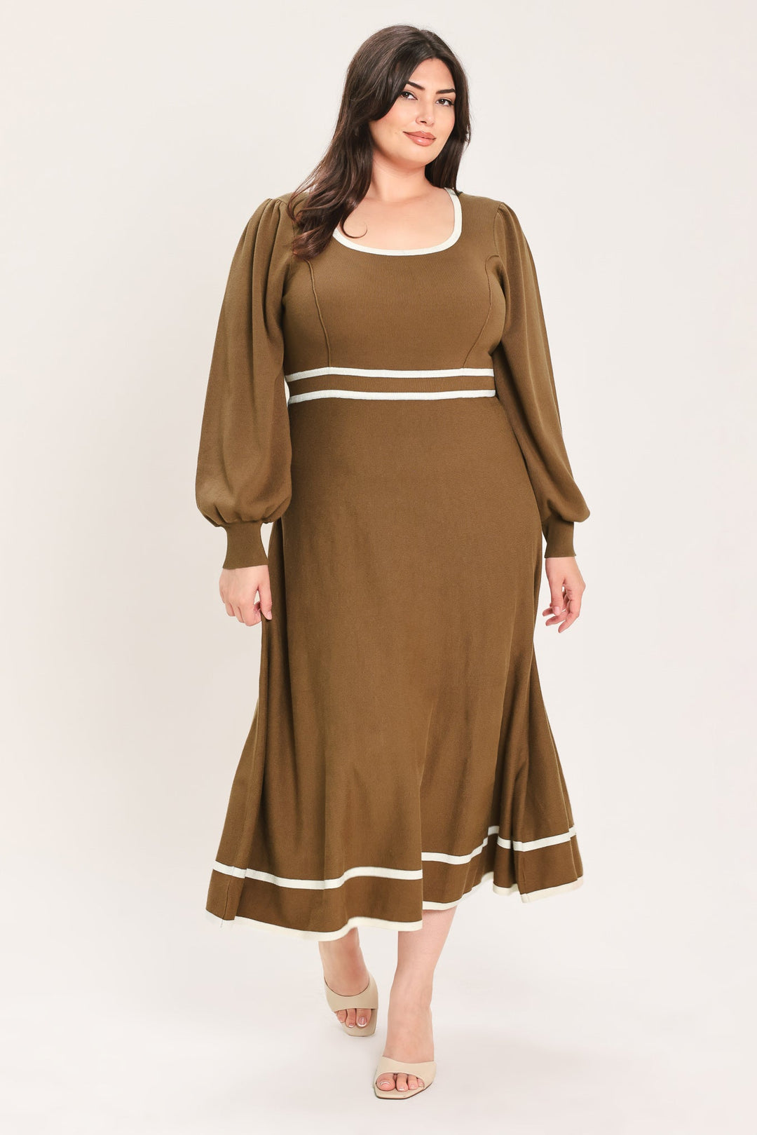 CEDAR LINE ELEGANCE SWEATER MIDI DRESS