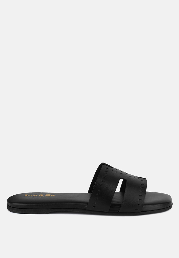ivanka cut out slip on sandals by London Rag